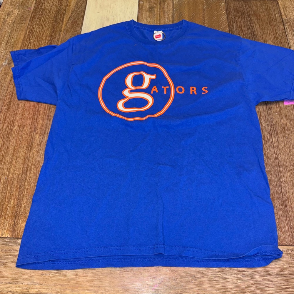 Hanes T-Shirt Mens Large Blue Excellent Florida Gators Friends In The Swamp Tee